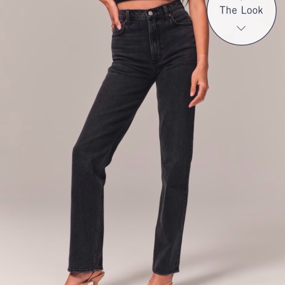 Abercrombie & Fitch Jeans Women's Black 90s ultra High Rise Denim Size 29